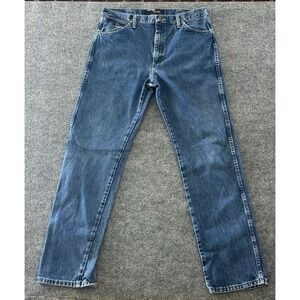 Wrangler Men's George Strait Jeans Style 13MGSHD 35x34 Blue Denim Rodeo Western